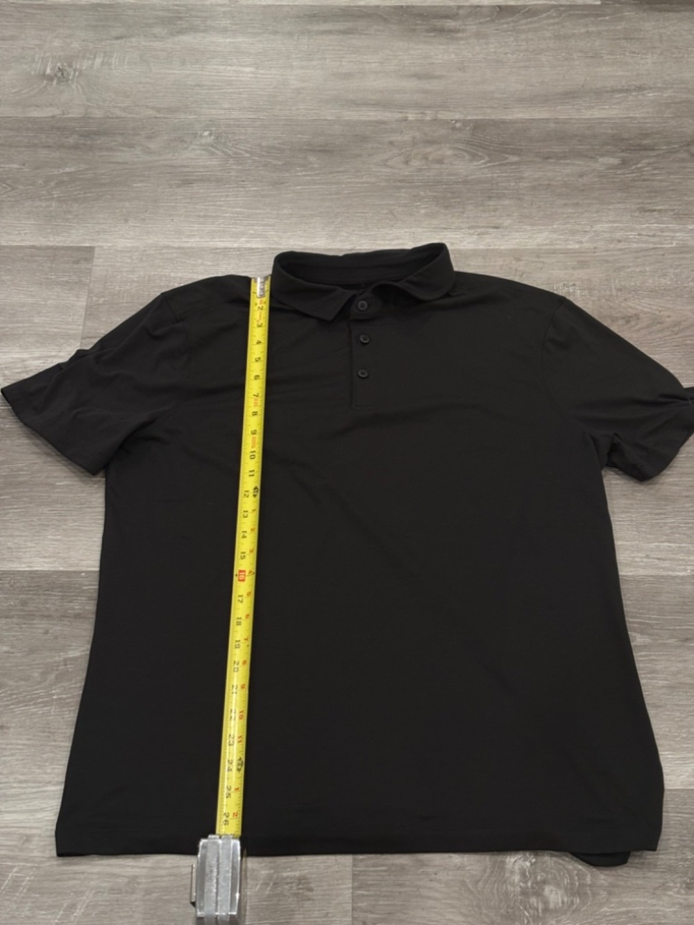 Lululemon Evolution Short Sleeve Polo Shirt Mens L Black Golf Training Stretch - Picture 4 of 5